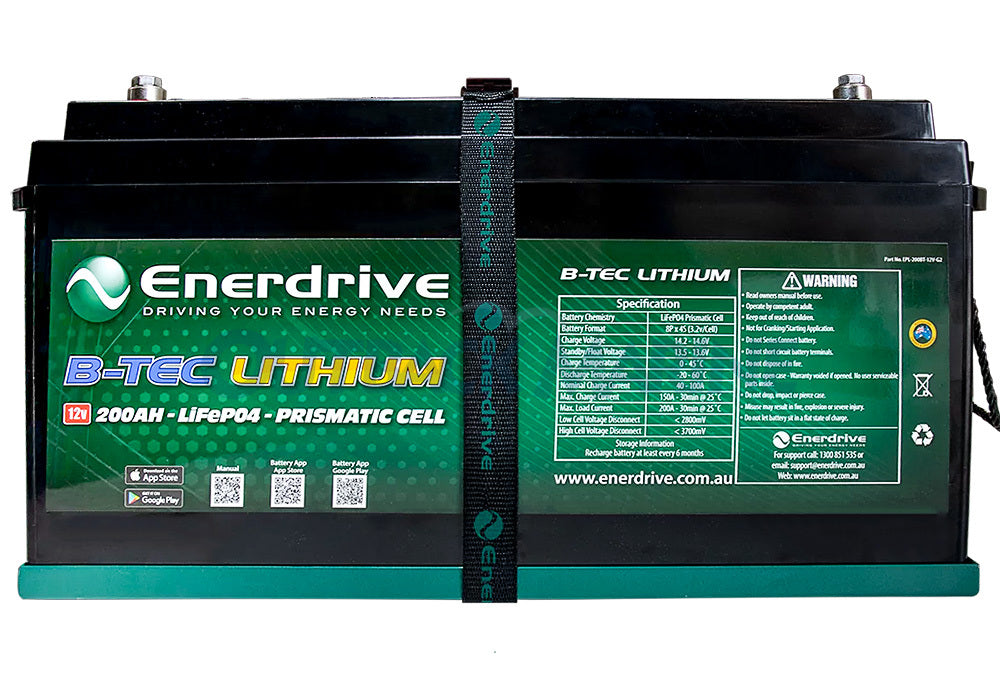 Enerdrive B-TEC 12V 200Ah G2 Lithium Battery BLUETOOTH